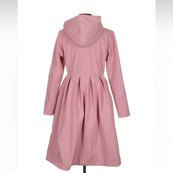 EUC RainSisters RARE Full Circle fit and flare pink Raincoat M - Picture 3 of 16